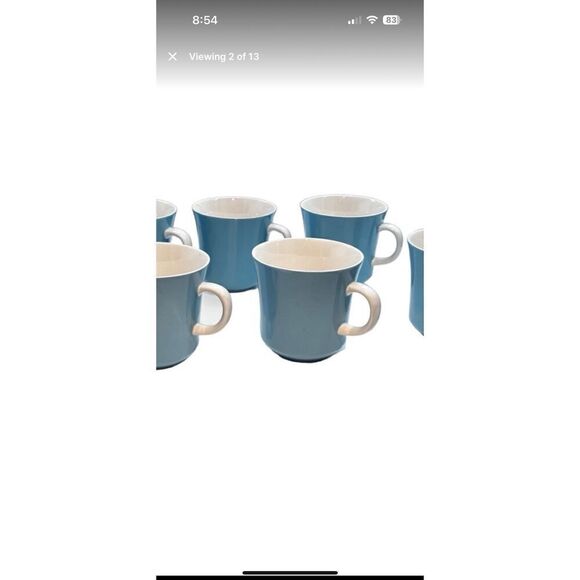 Mikasa Cera Stone MAGGI BLUE & WHITE Coffee MUG CUPS - Picture 1 of 14